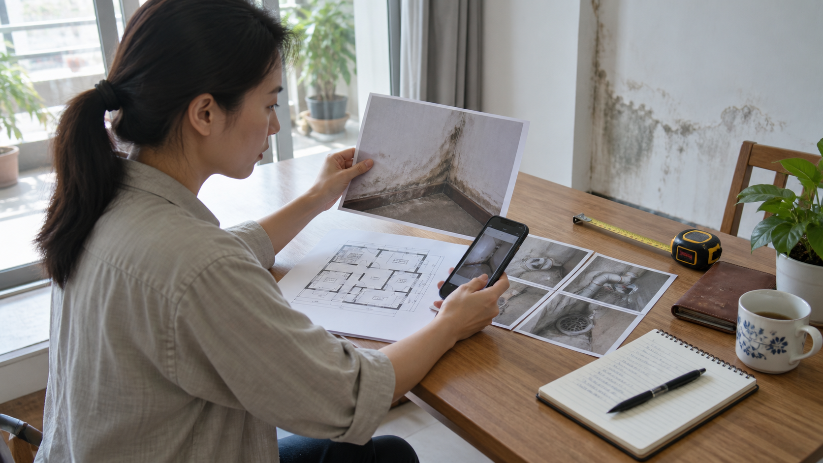 Hồ sơ ảnh và bản vẽ chuẩn bị cho khảo sát thấm