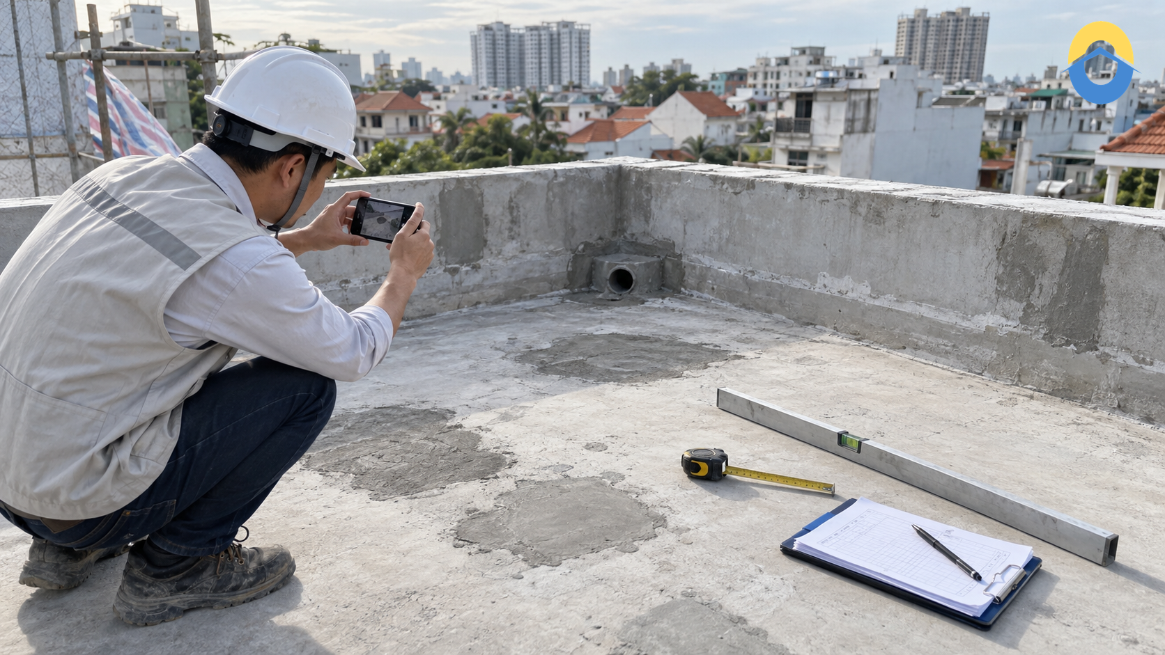 Biên bản nghiệm thu nền trước thi công chống thấm