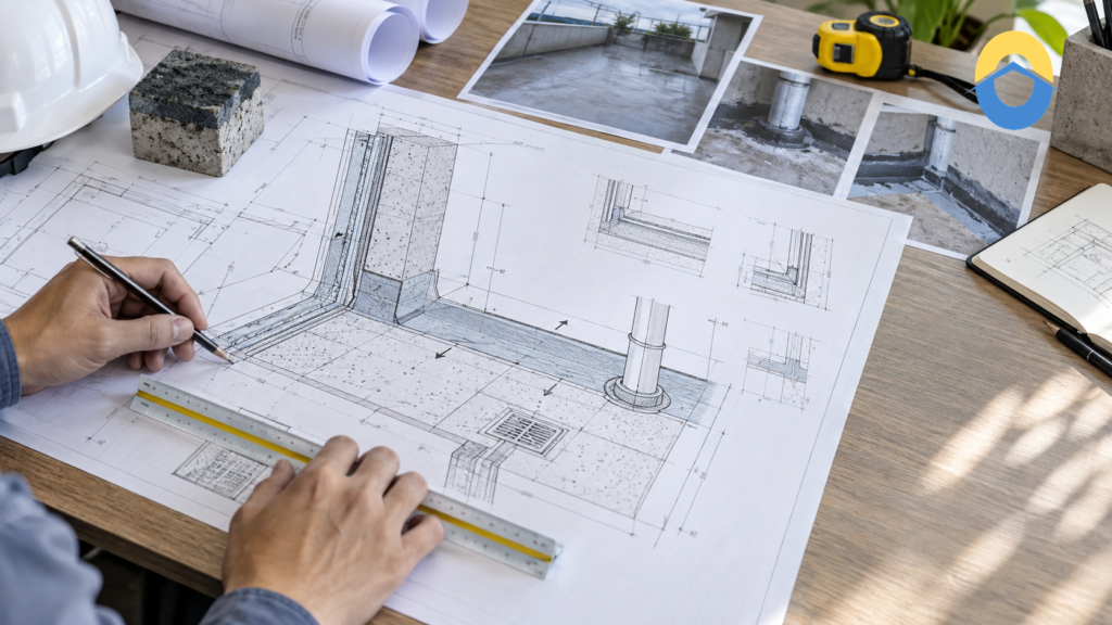 Bản vẽ chống thấm nhà ở cần thể hiện những chi tiết nào?