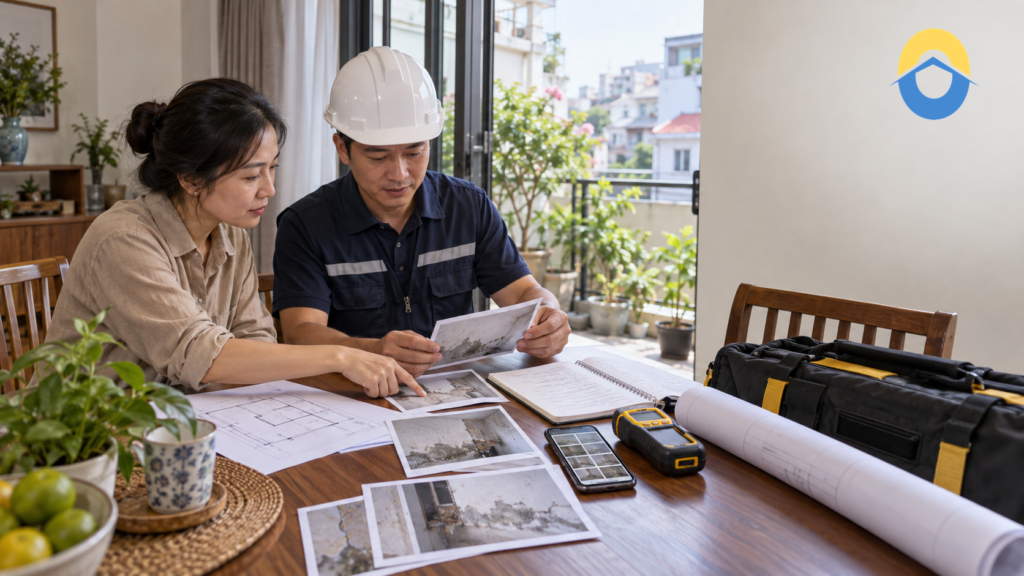 Trước buổi khảo sát chống thấm, chủ nhà cần chuẩn bị gì?