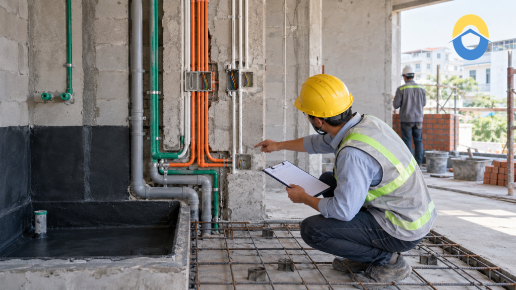 Các mốc kiểm tra khi xây nhà: thống nhất trước những phần sẽ bị che kín