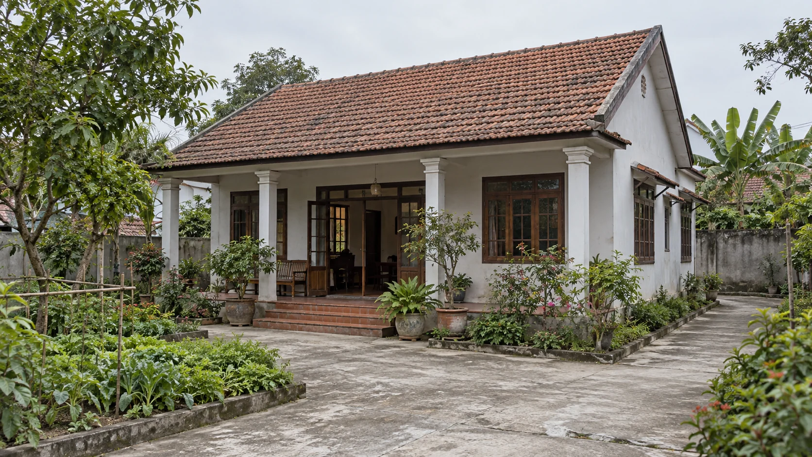 Nhà vườn một tầng