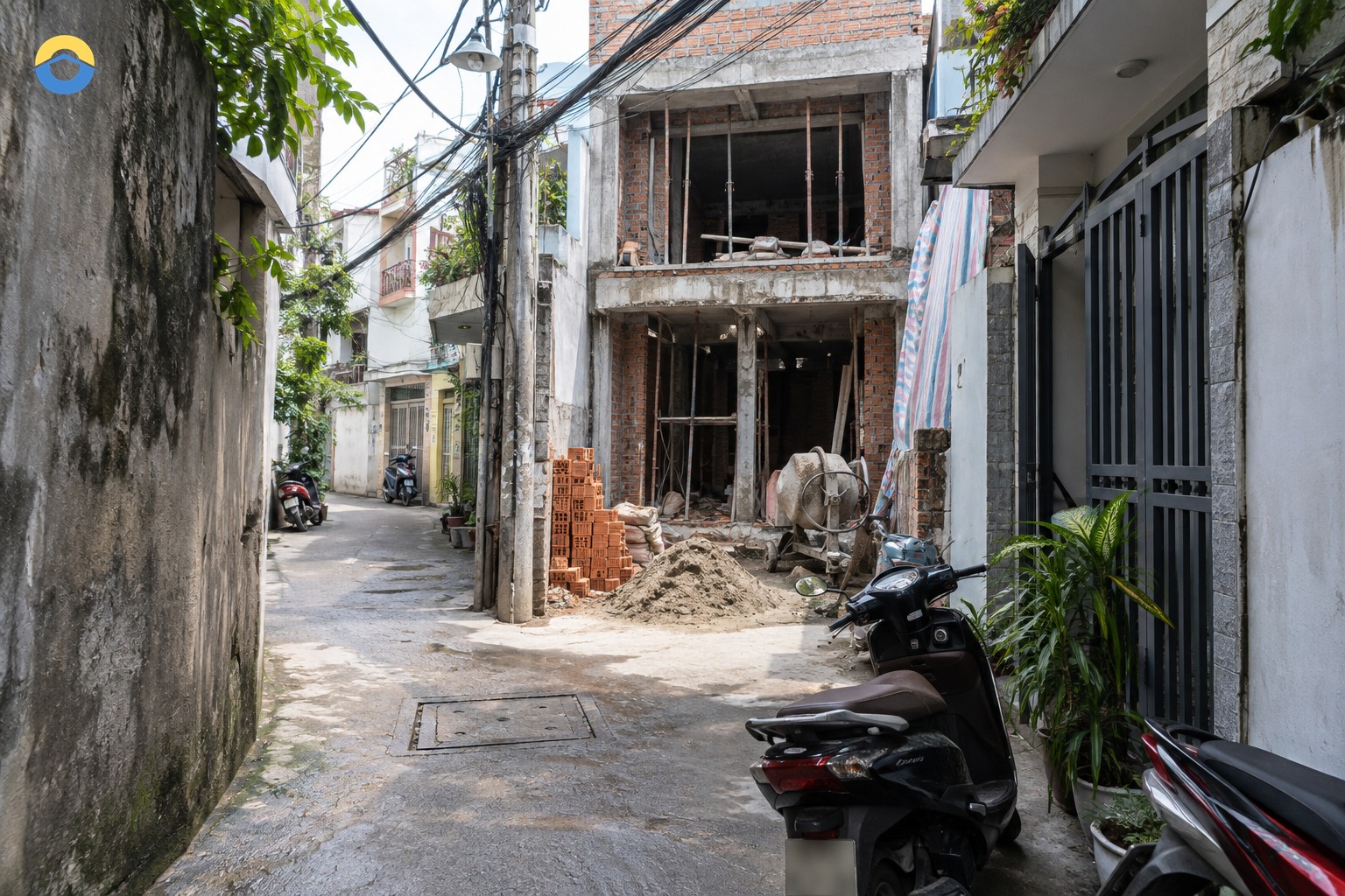 Khảo sát toàn tuyến hẻm và điểm tiếp cận công trình trước khi thi công
