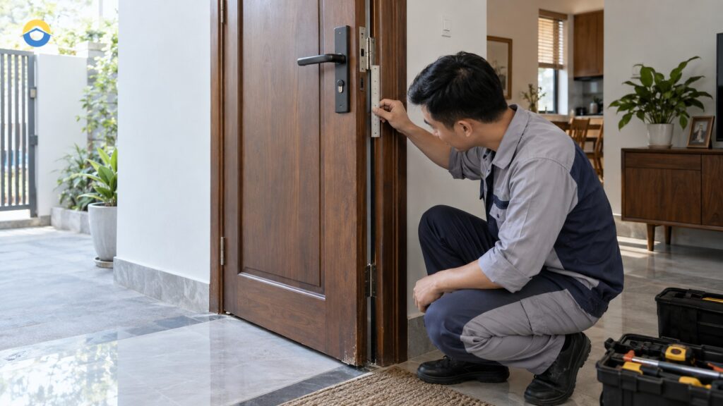 Cửa bị kẹt, xệ cánh hoặc khó khóa: cần kiểm tra gì trước khi thay cửa?