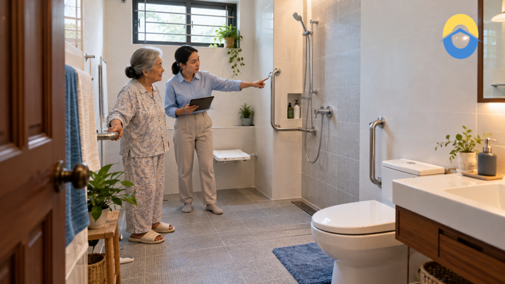Cải tạo phòng tắm cho người lớn tuổi: ưu tiên cách sử dụng và hỗ trợ