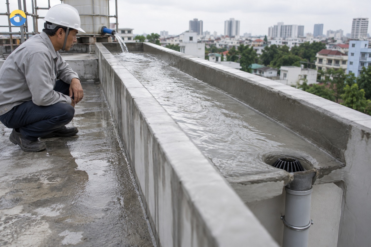 Sơ đồ kiểm tra dòng chảy toàn tuyến sê nô sau thời gian dưỡng hộ