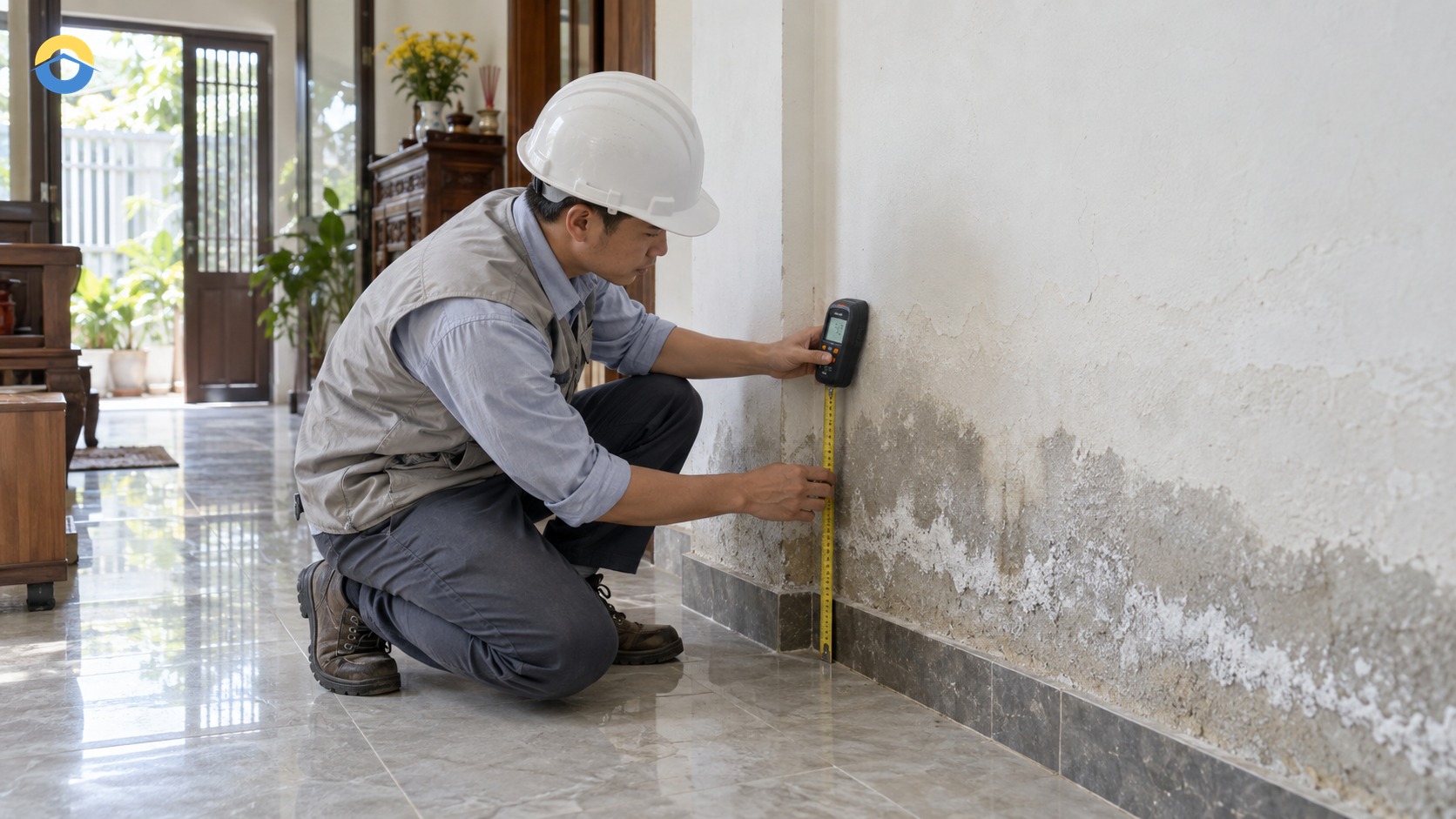 Xử lý ẩm mao dẫn chân tường TP.HCM: xác nhận đúng trước khi làm DPC