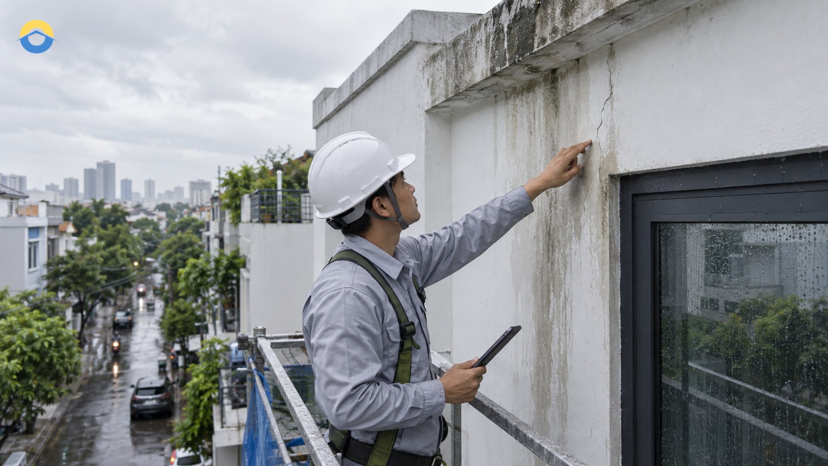 Chống thấm tường ngoài nhà phố TP.HCM: xử lý từ mặt đón mưa an toàn