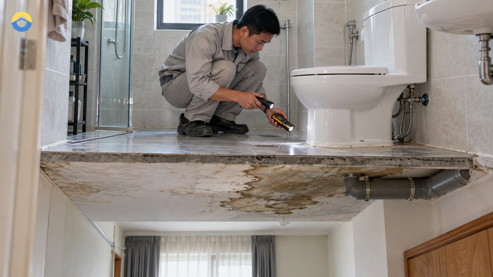 Dịch vụ chống thấm nhà vệ sinh TP.HCM: tách rò ống, phễu và màng